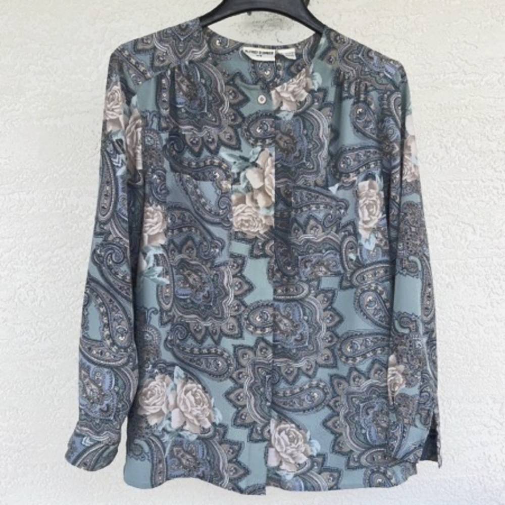 Women's Alfres Dunner Paisley Button-Up Blouse Top